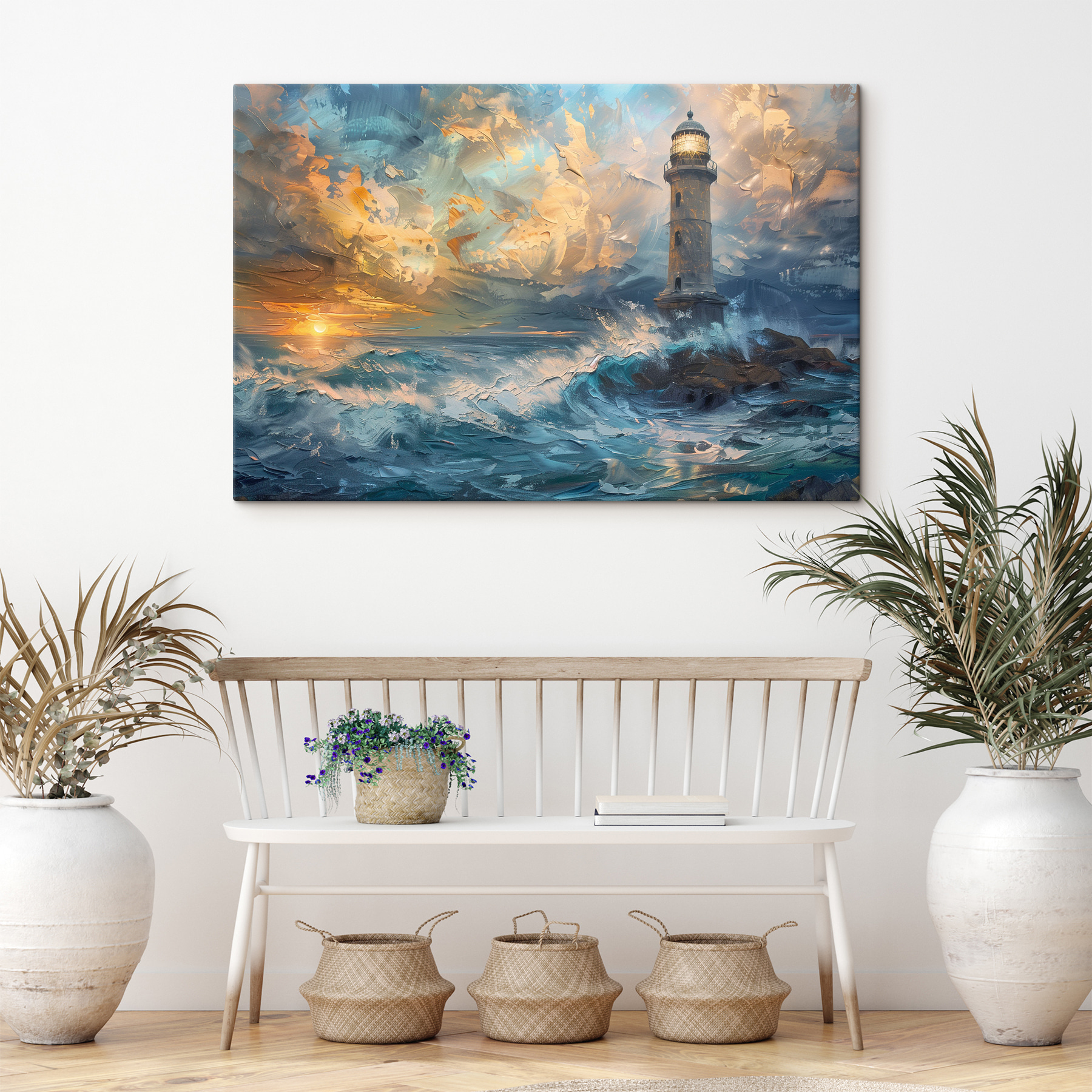 A lighthouse in the ocean A lighthouse in the ocean