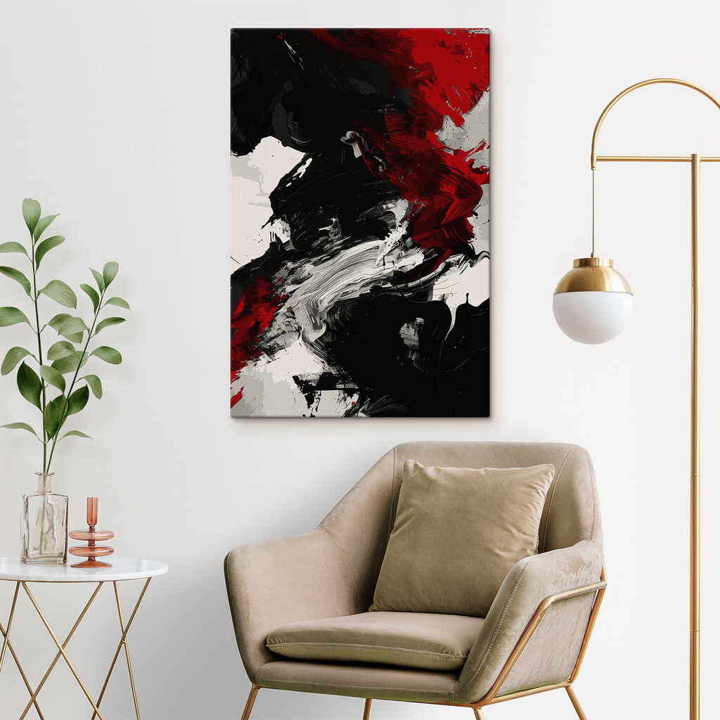 A black and red paint A black and red paint