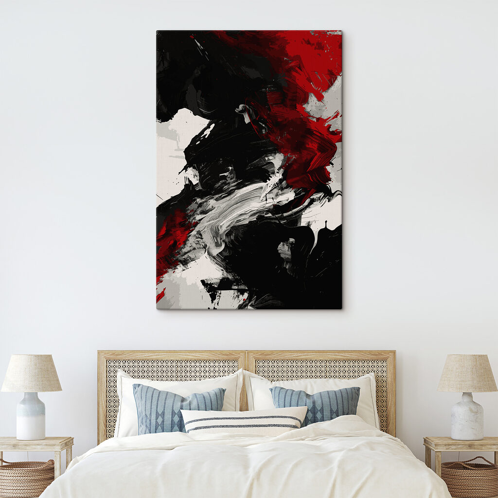 A black and red paint A black and red paint