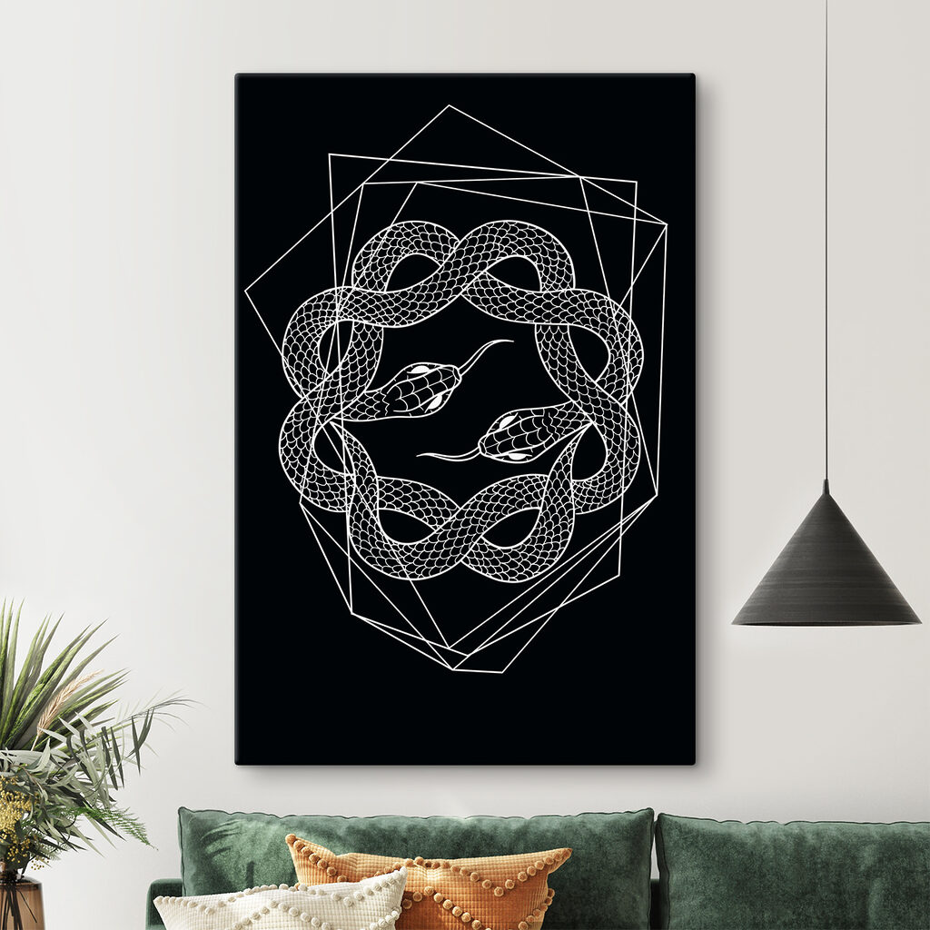 A white snake in a circle A white snake in a circle