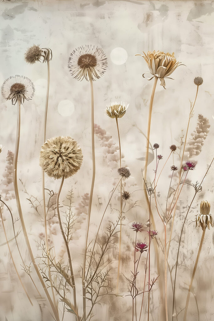 A group of flowers and plants