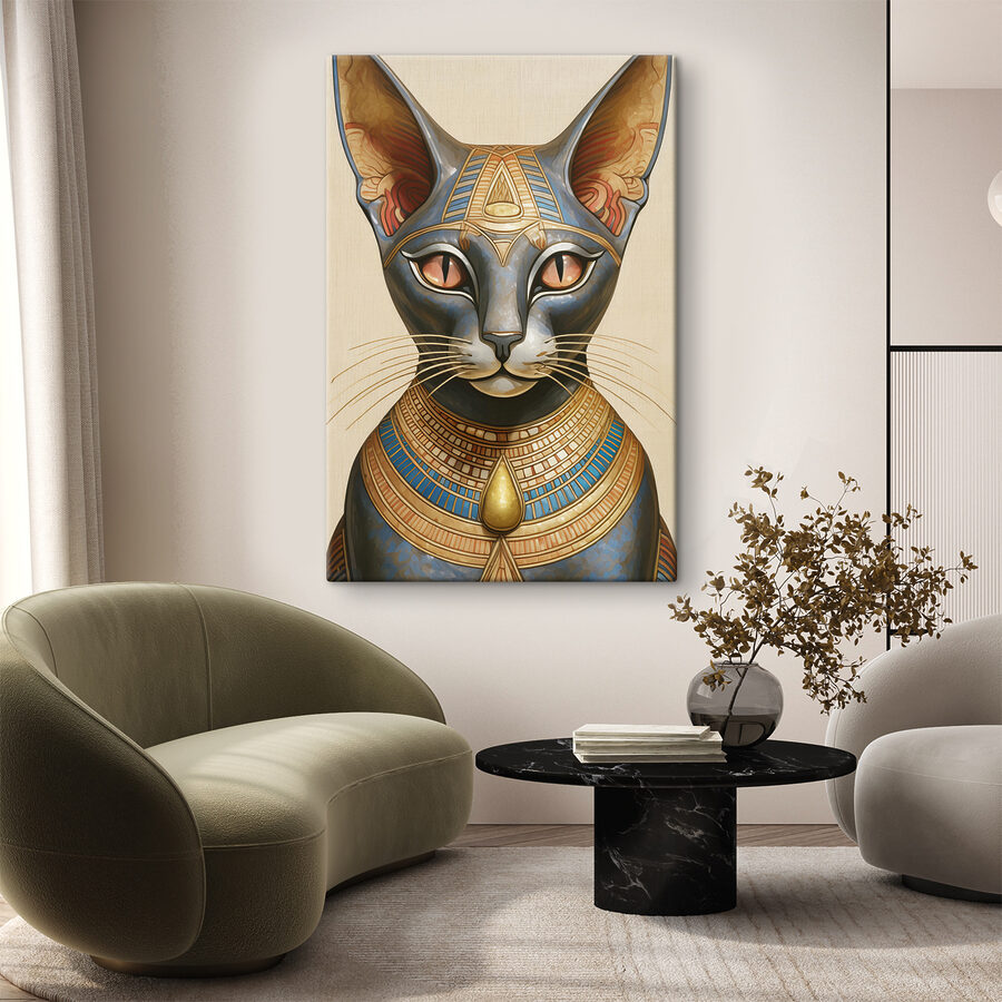 Majestátna egyptská mačka v regáliách Majestátna egyptská mačka v regáliách