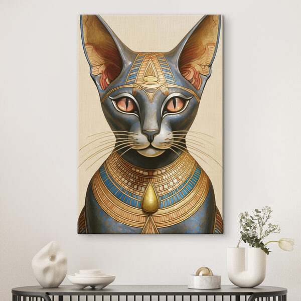 Majestátna egyptská mačka v regáliách Majestátna egyptská mačka v regáliách