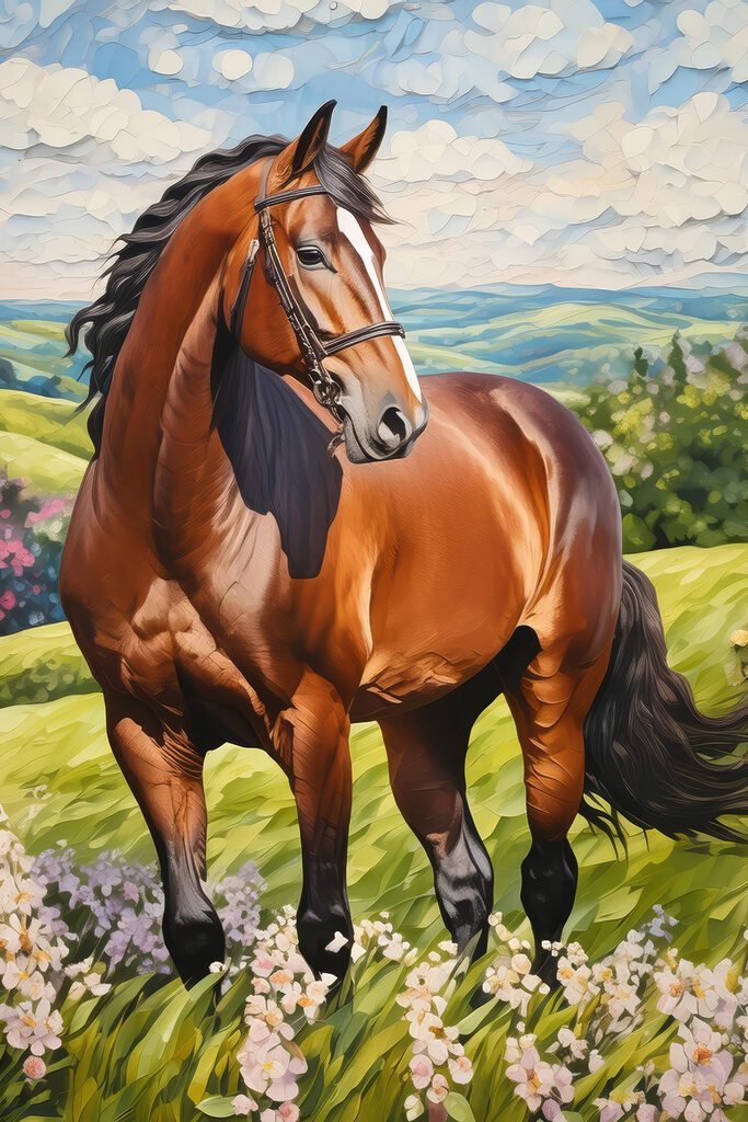 A horse standing in a field A horse standing in a field