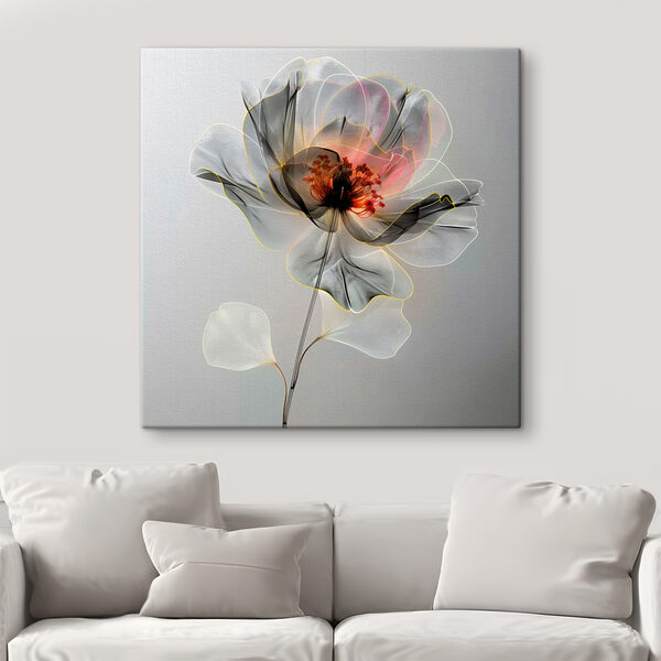 A transparent flower with a leaf A transparent flower with a leaf