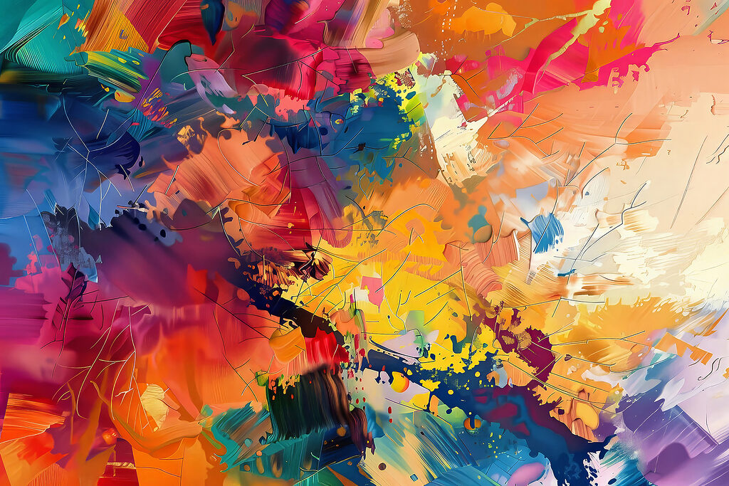 A colorful painting of different colors A colorful painting of different colors