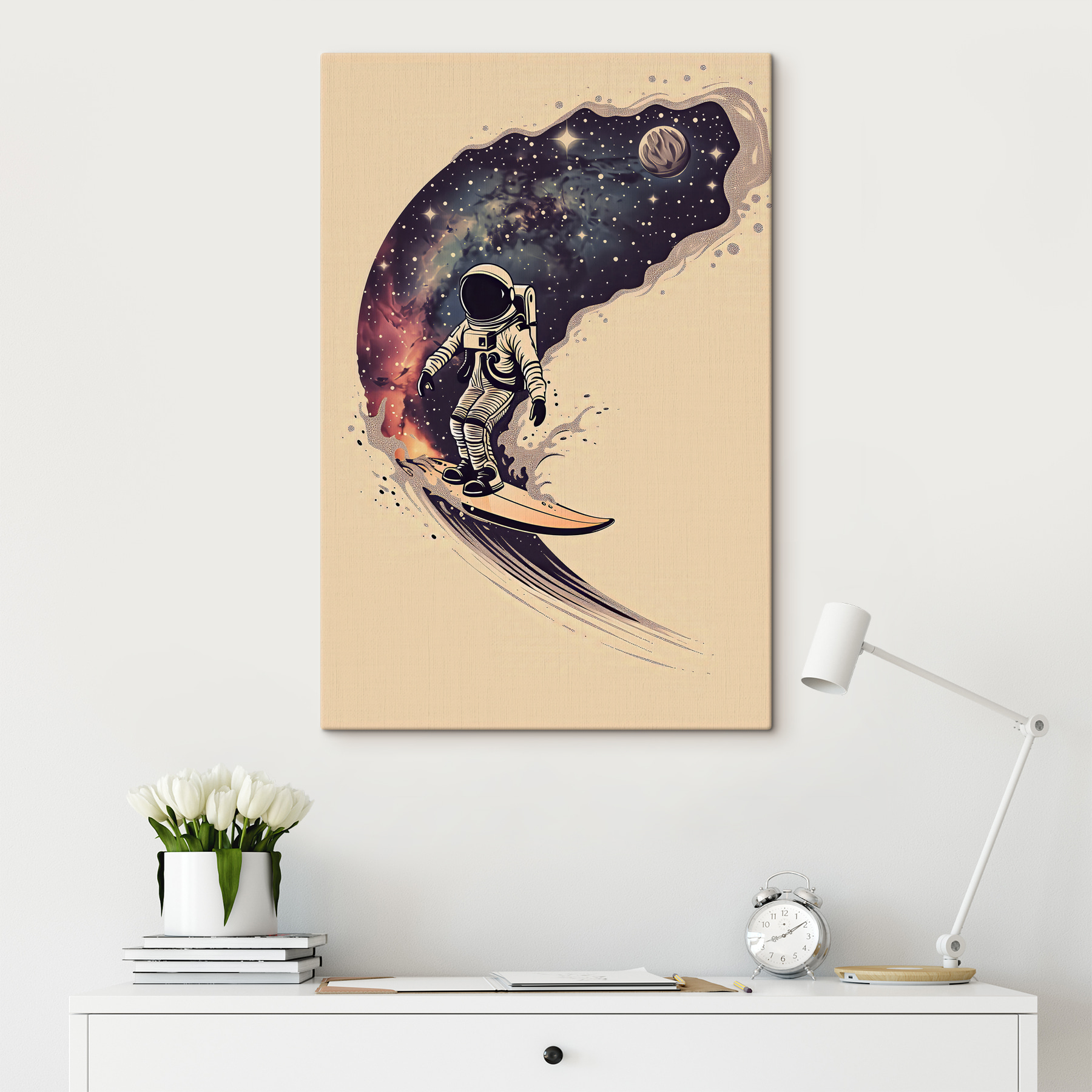 An astronaut riding a surfboard An astronaut riding a surfboard