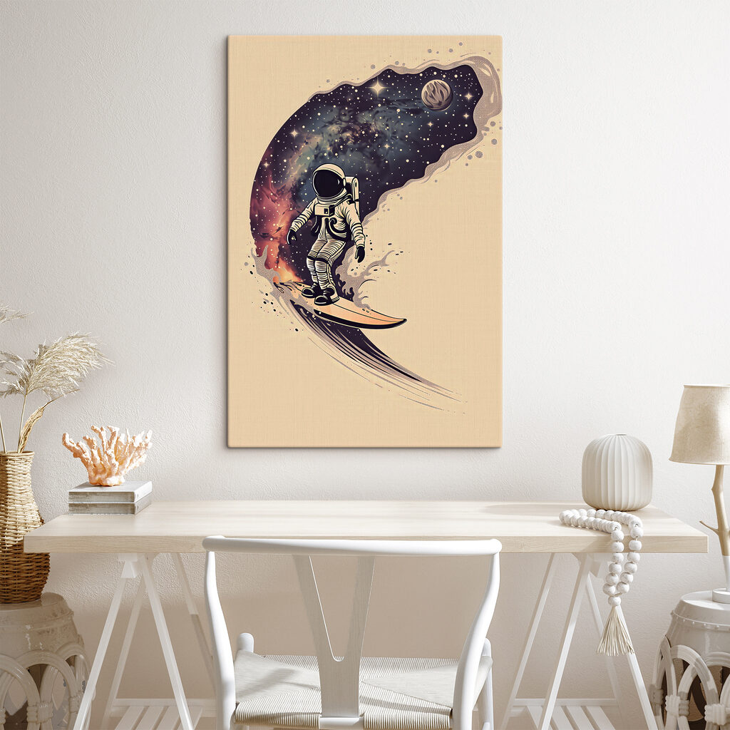 An astronaut riding a surfboard An astronaut riding a surfboard