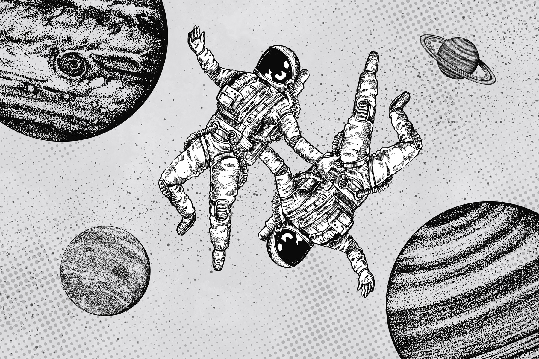 w00630p - Kresba astronautov vo vesmíre - tegory