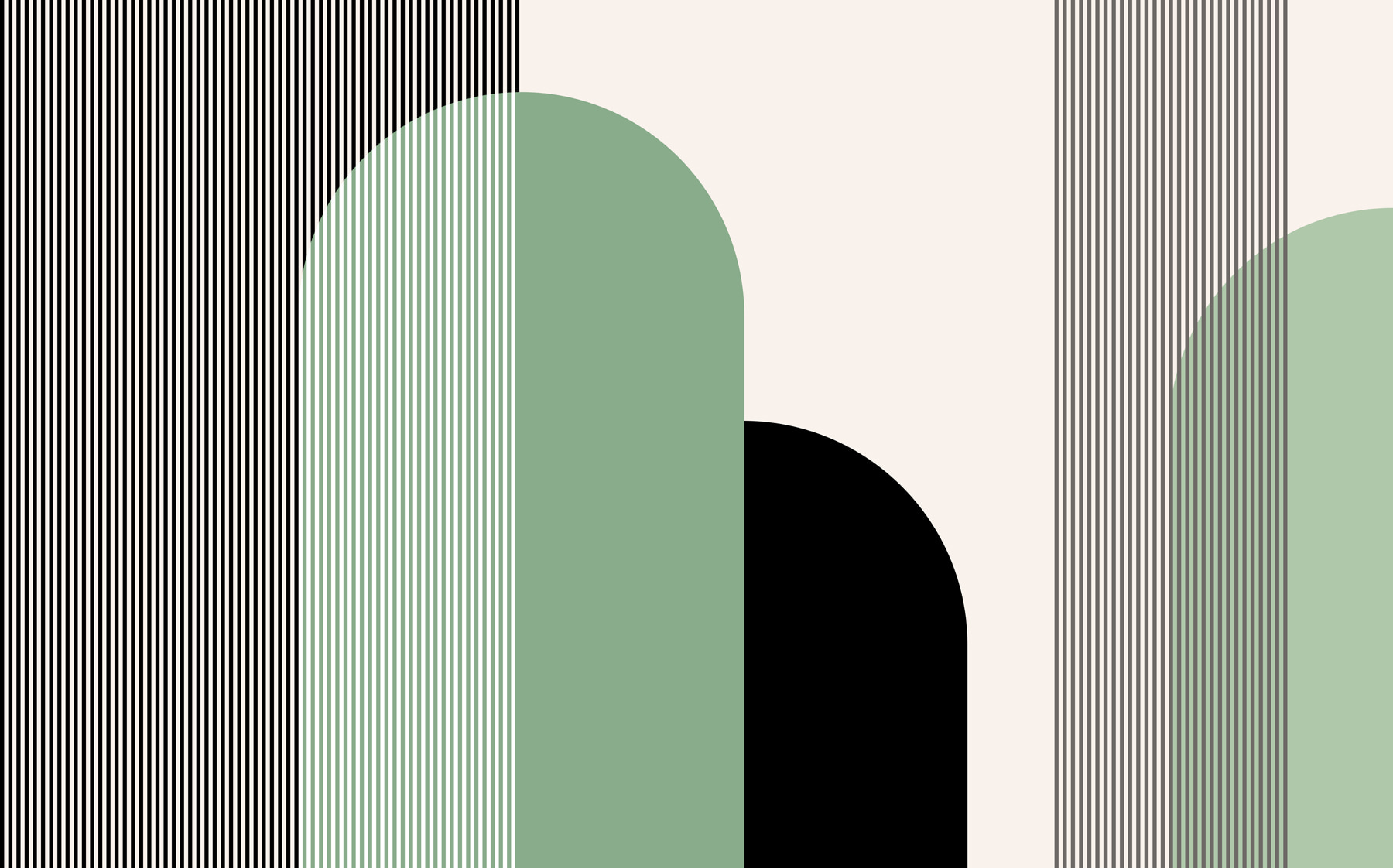 w00631v1p - Zelené a čierne geometrické tvary - tegory