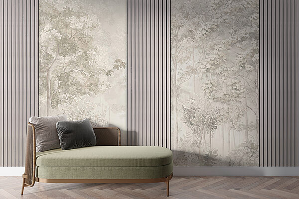 A wallpaper with trees and flowers A wallpaper with trees and flowers