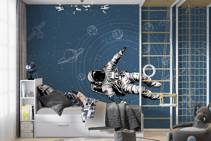 Astronaut vznášajúci sa vo vesmíre