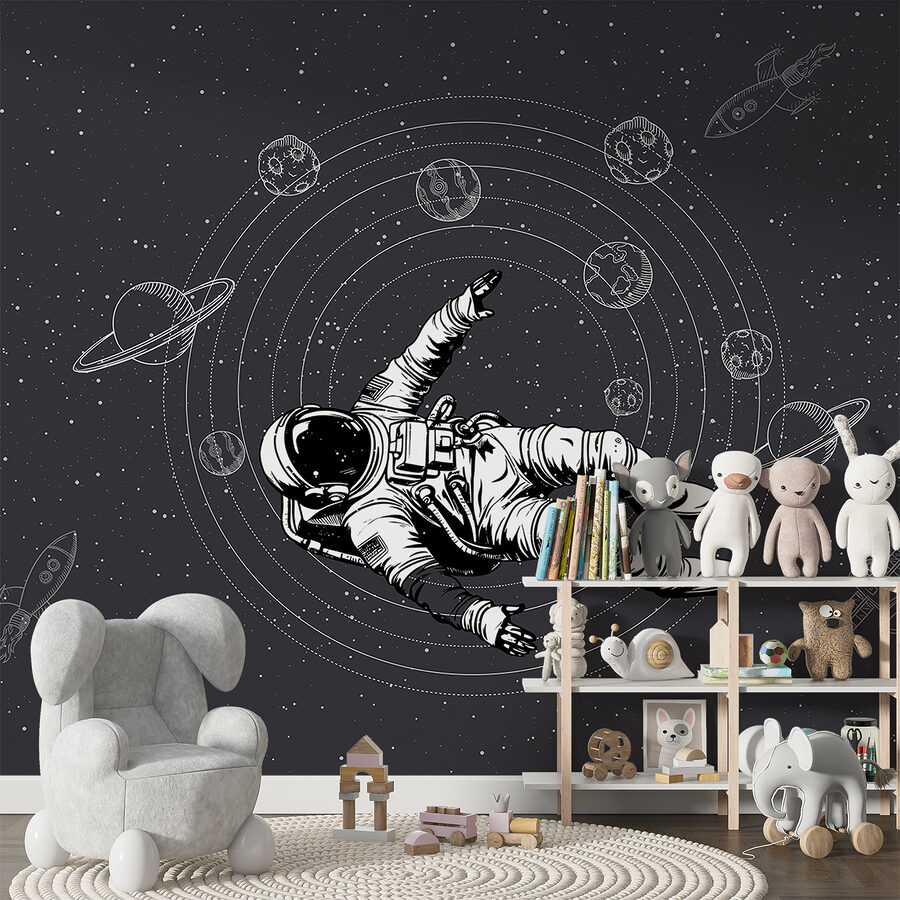 Astronaut vznášajúci sa vo vesmíre Astronaut vznášajúci sa vo vesmíre