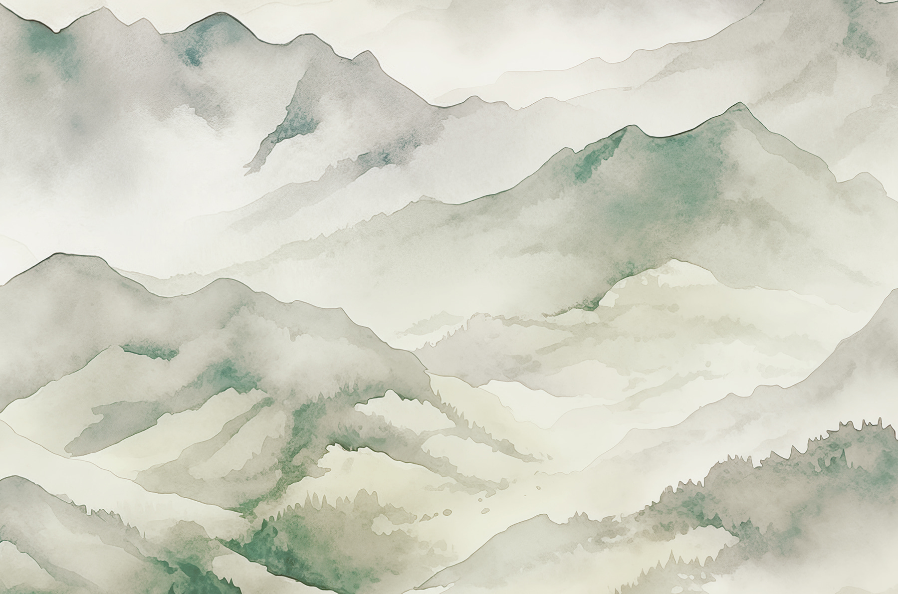 A watercolor painting of mountains A watercolor painting of mountains