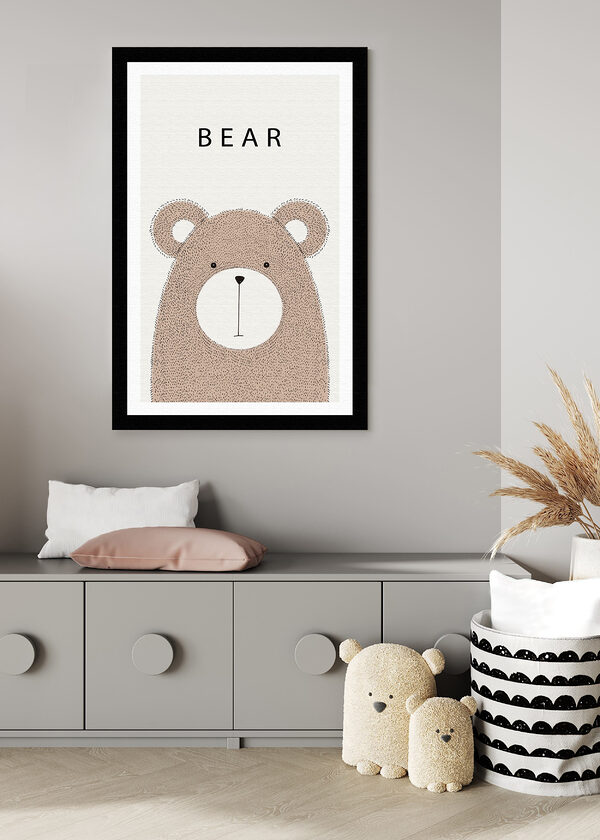A bear with black text A bear with black text