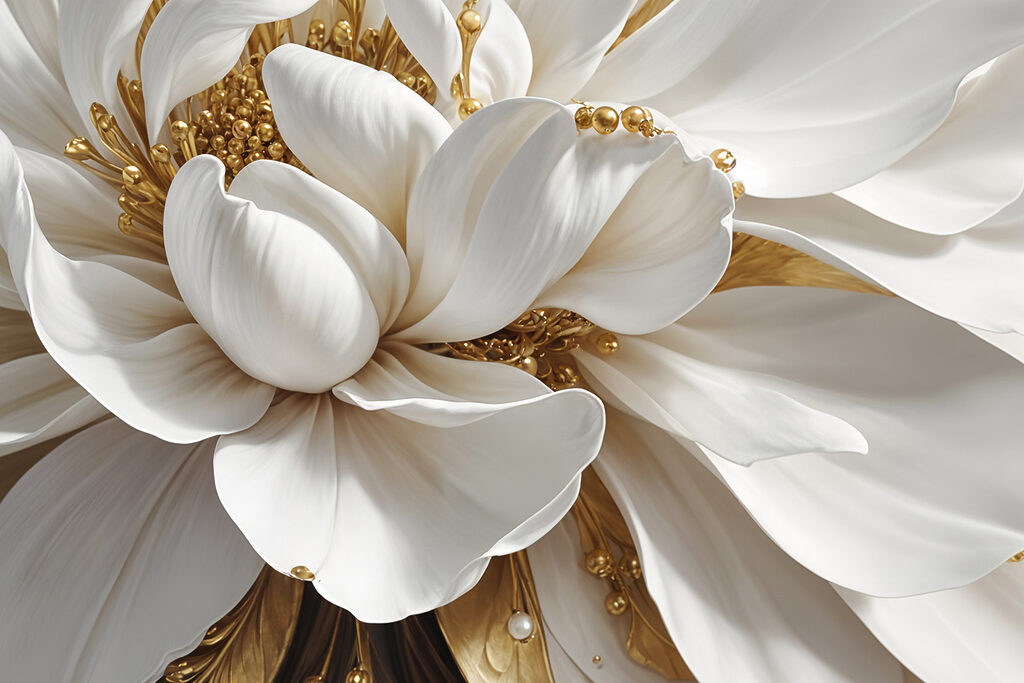 Elegant white flower with subtle details