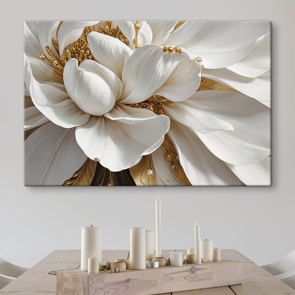 Elegant white flower with subtle details