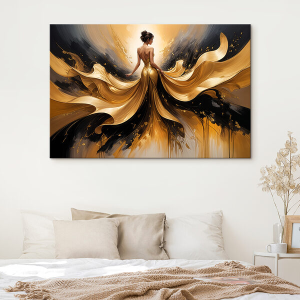 Elegant flow in dramatic hues Elegant flow in dramatic hues