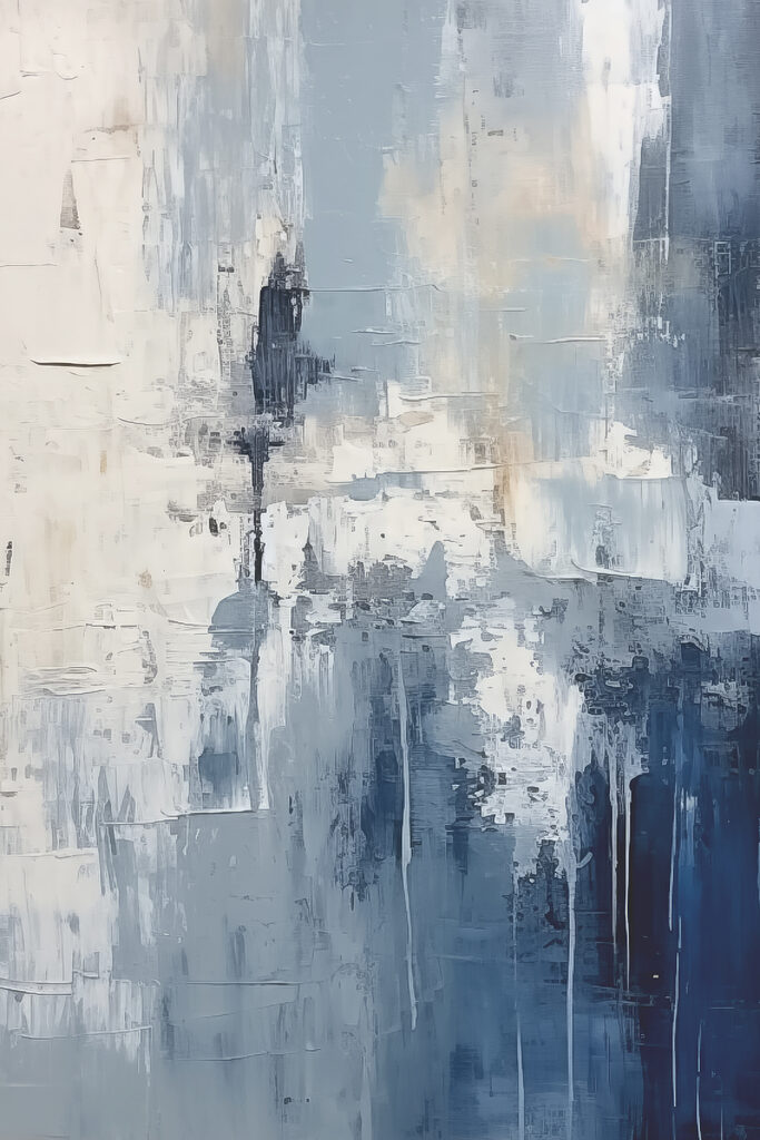 Calm shades of blue and white blend