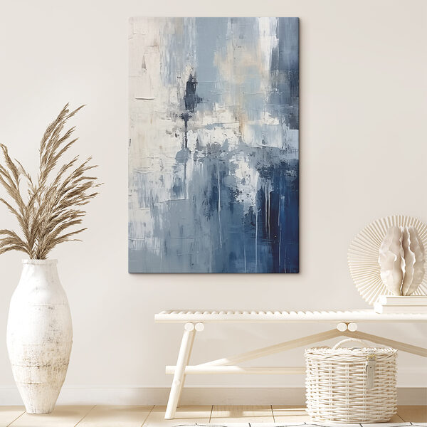 Calm shades of blue and white blend