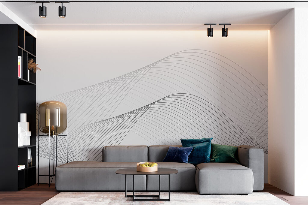 A black and white wavy lines A black and white wavy lines