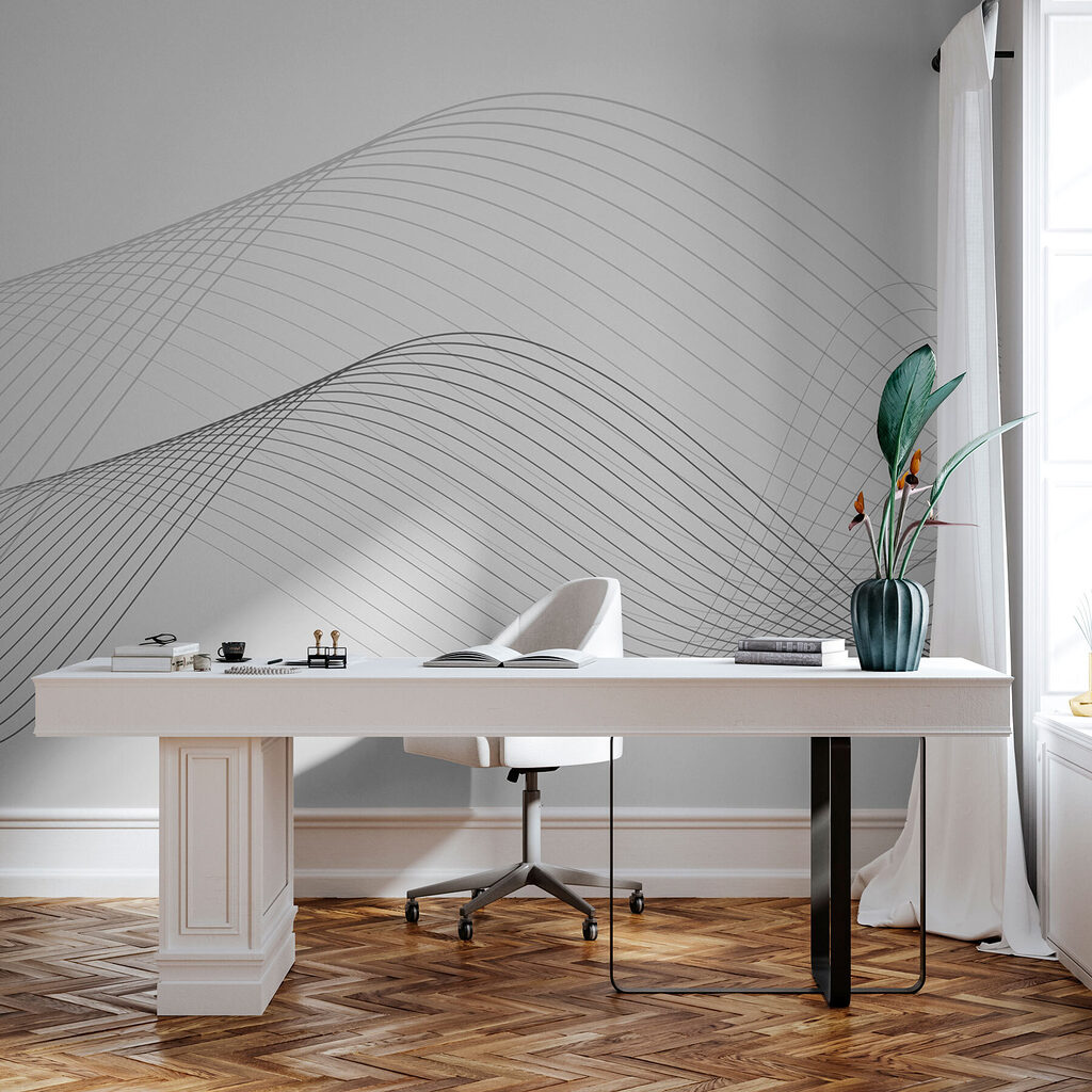 A black and white wavy lines A black and white wavy lines