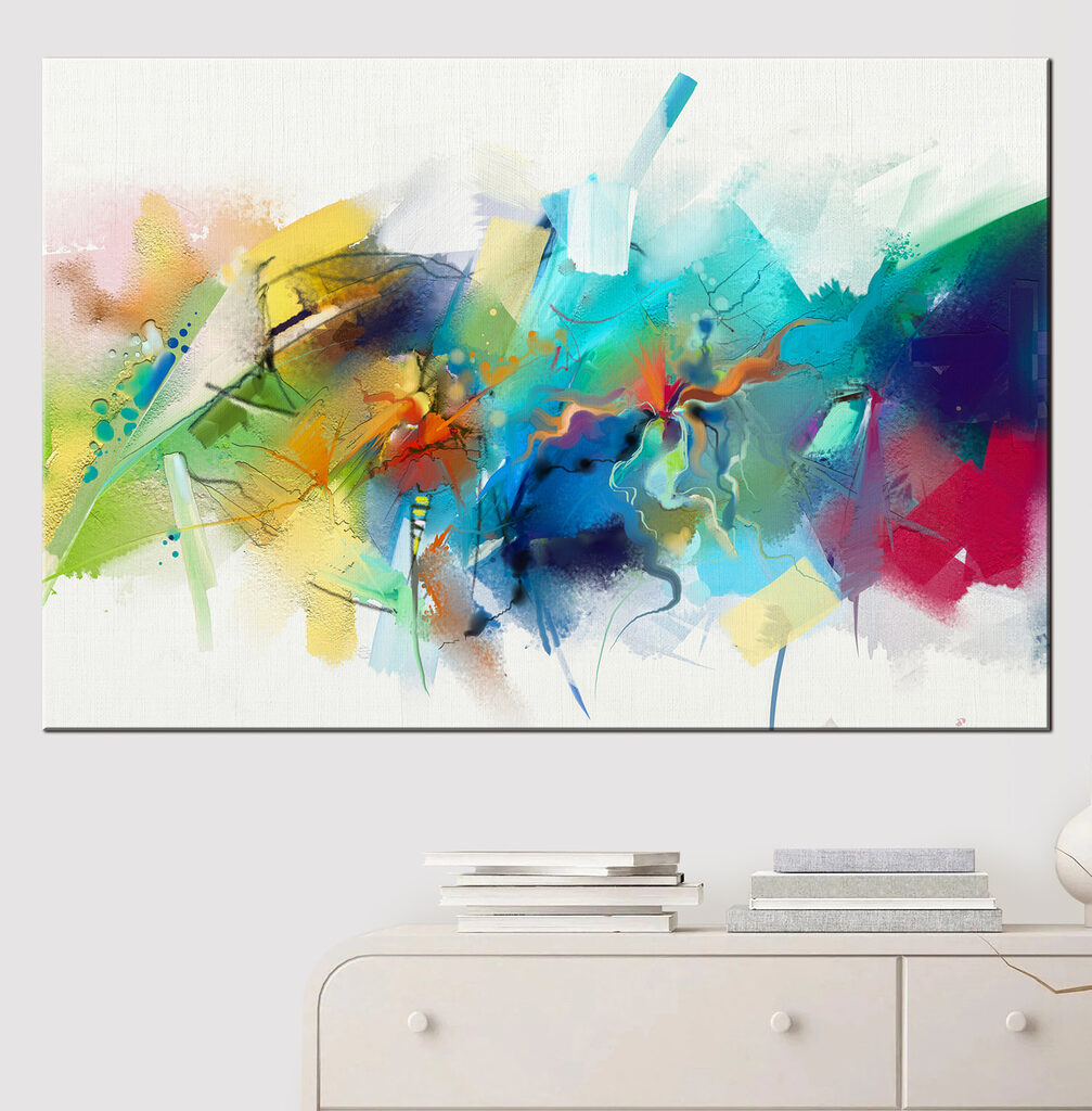 A colorful painting of flowers A colorful painting of flowers