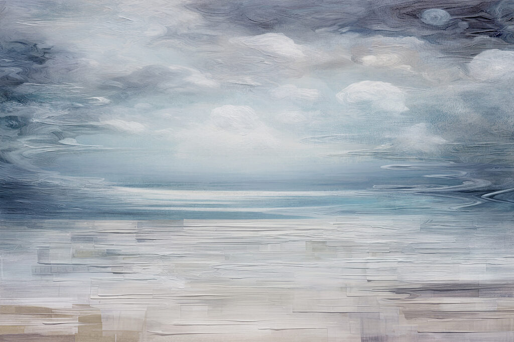 A landscape with clouds and blue sky