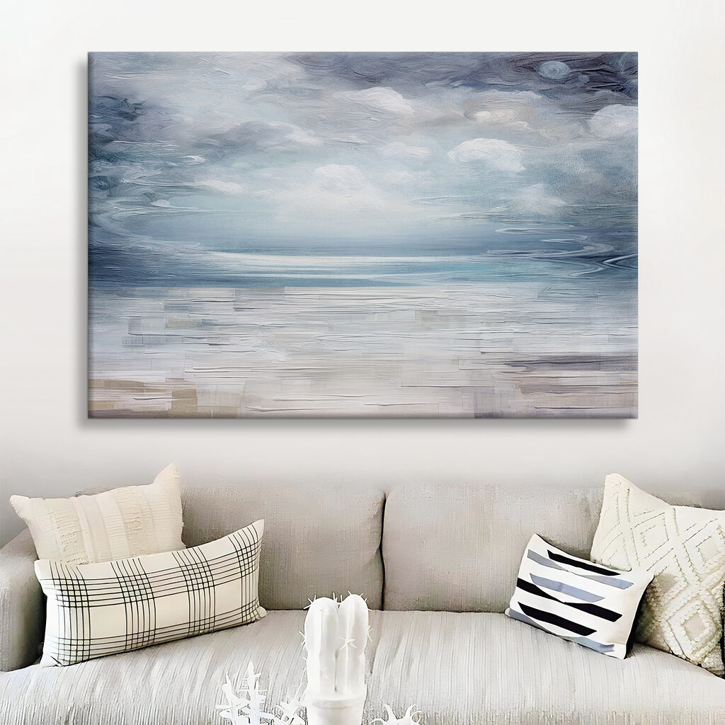 A landscape with clouds and blue sky