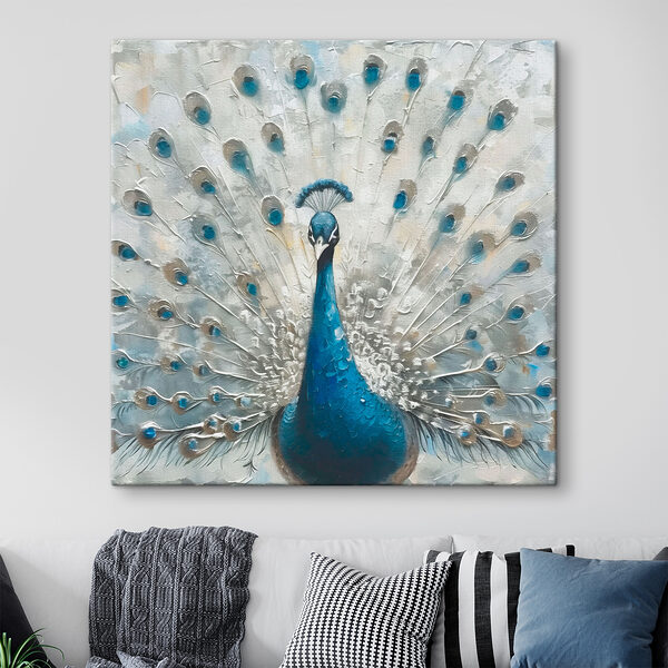 A painting of a peacock A painting of a peacock