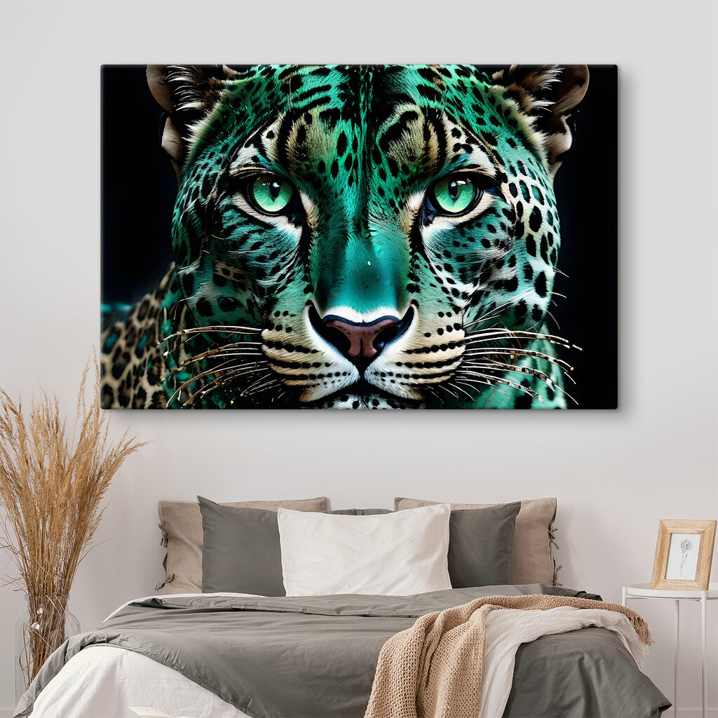 Vibrant leopard with striking eyes Vibrant leopard with striking eyes