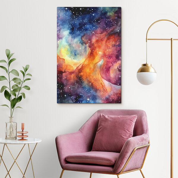 A colorful galaxy with stars