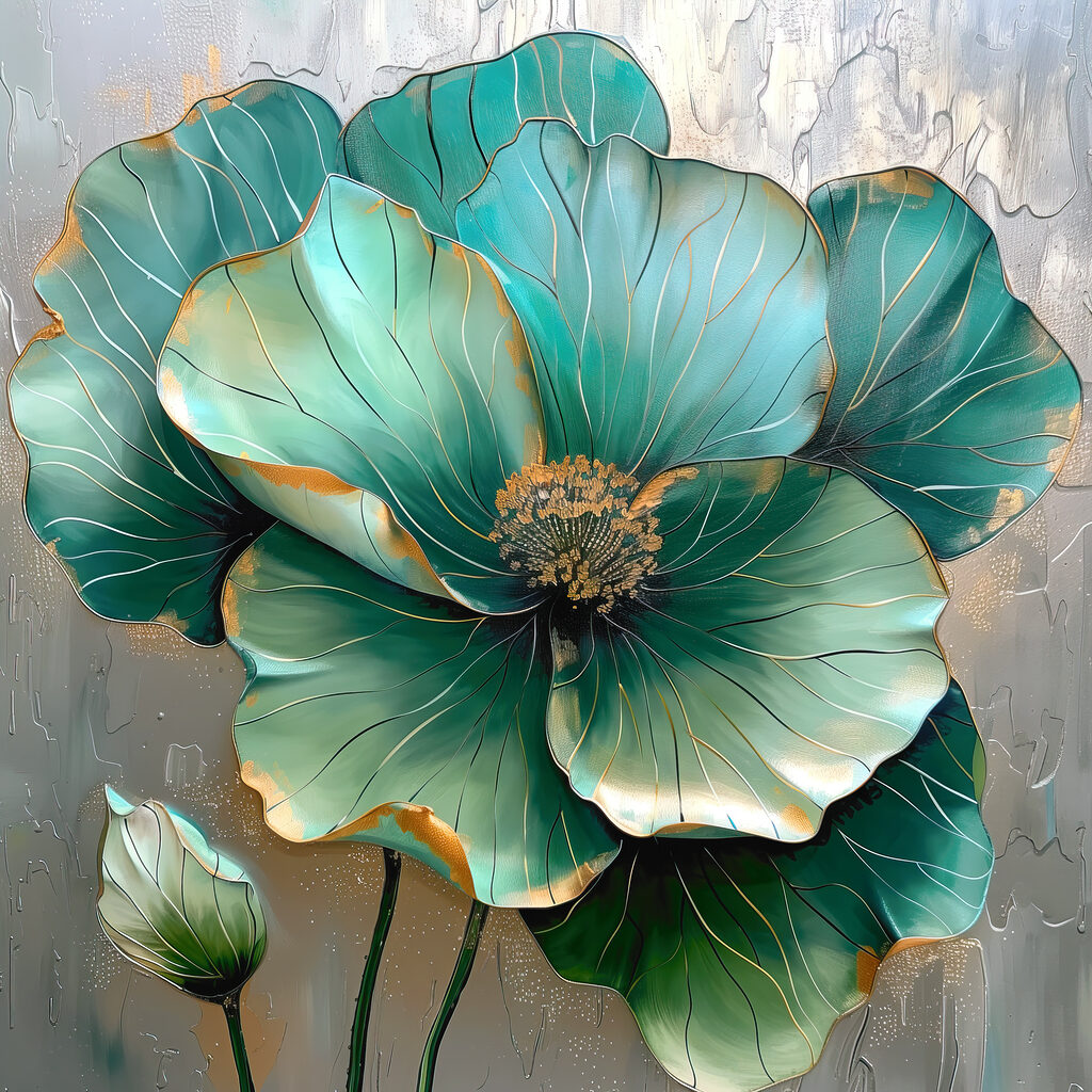 A painting of a flower A painting of a flower