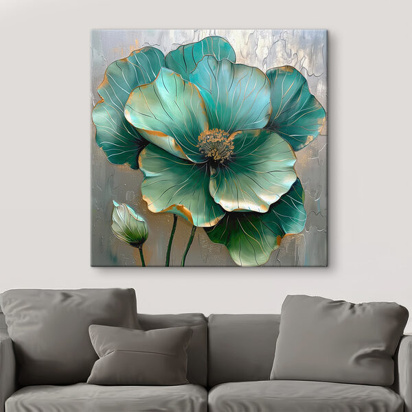 A painting of a flower A painting of a flower