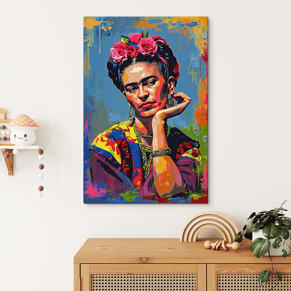 A painting of a woman with flowers in her hair A painting of a woman with flowers in her hair