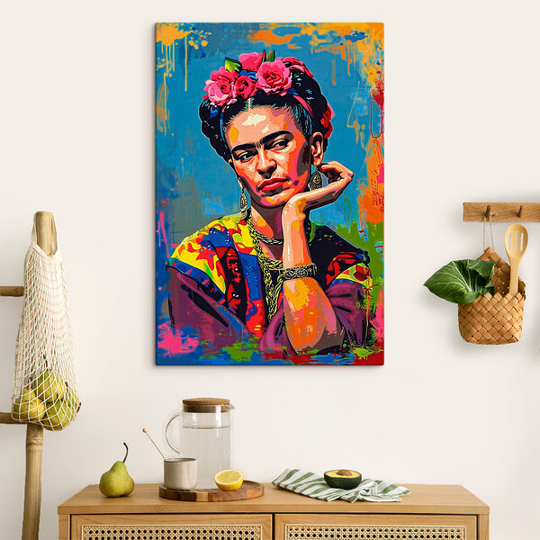 A painting of a woman with flowers in her hair A painting of a woman with flowers in her hair