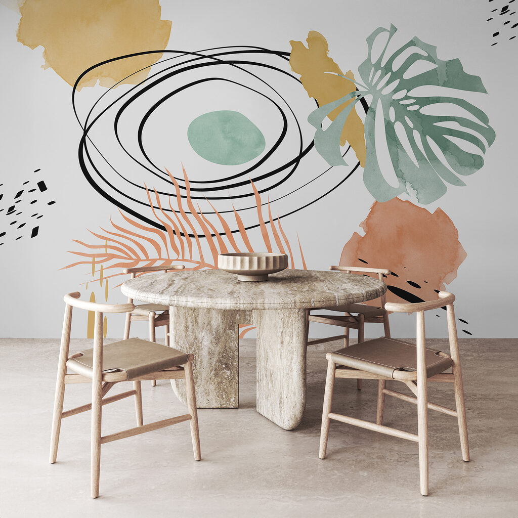 A close up of a painting