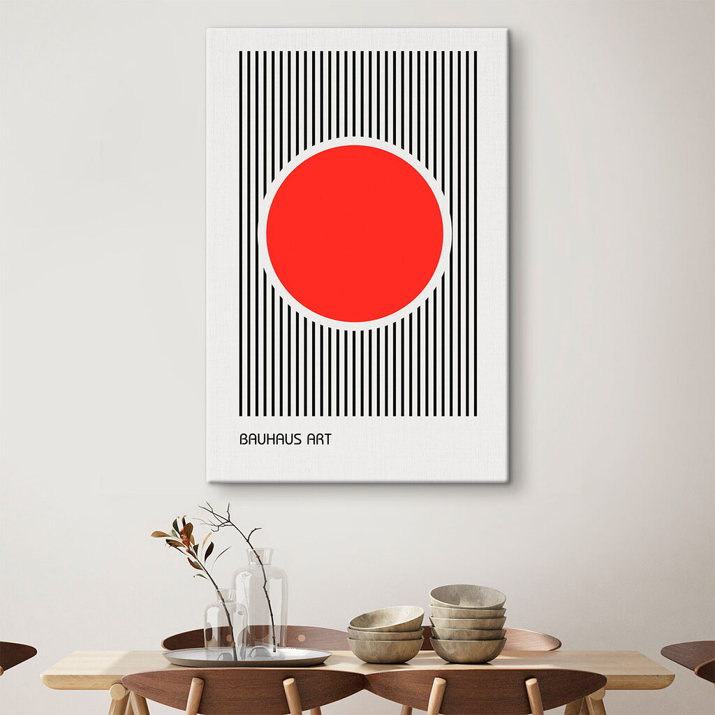 A red circle with black lines