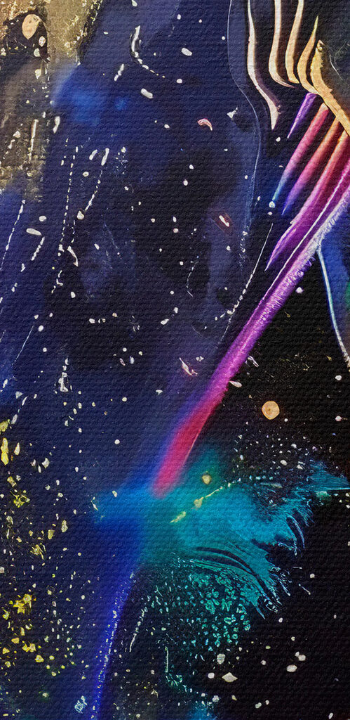 A colorful whale with rainbow splashes A colorful whale with rainbow splashes