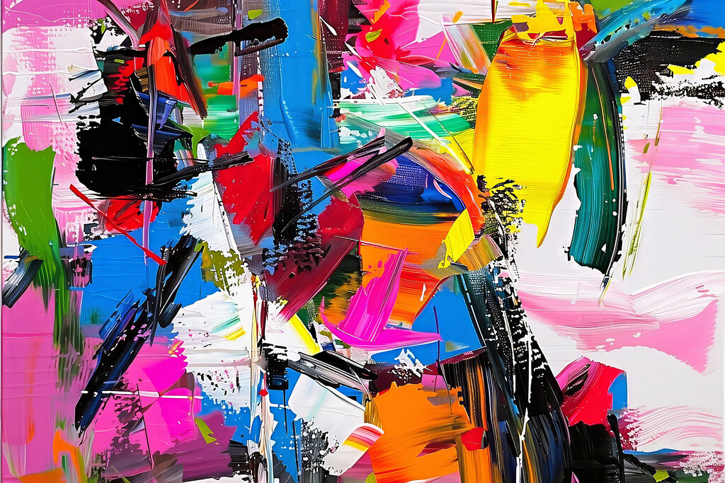 A painting of different colors