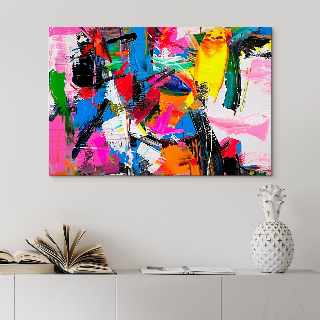 A painting of different colors