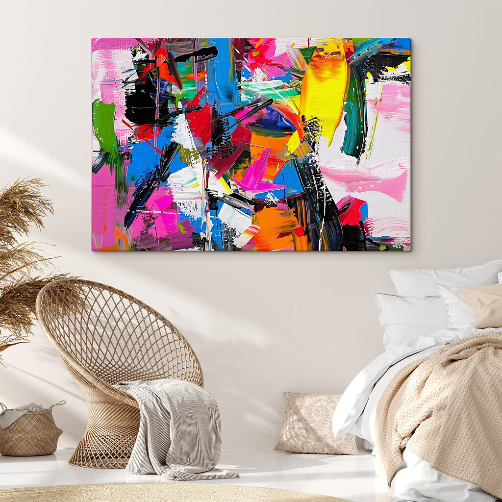 A painting of different colors