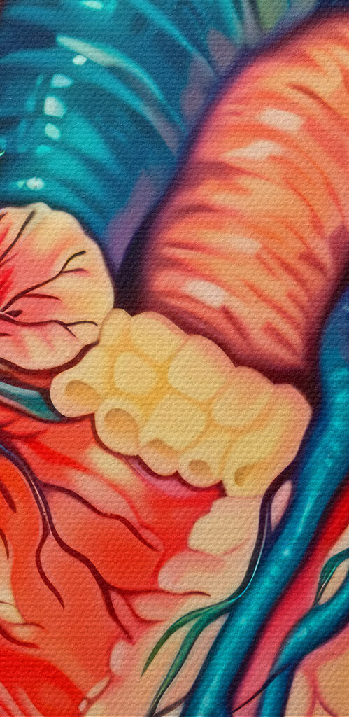 A colorful heart with flowers A colorful heart with flowers