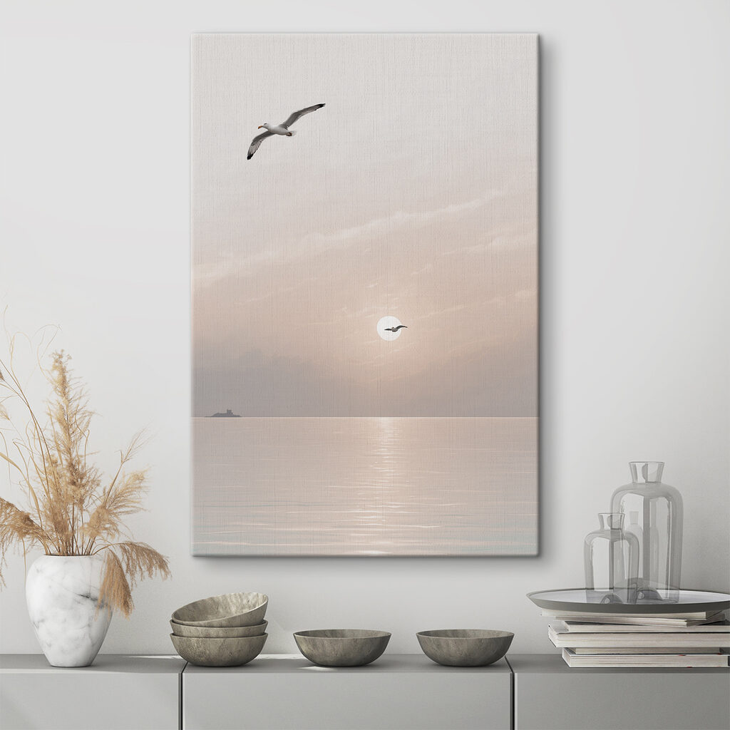 A seagull flying over water A seagull flying over water