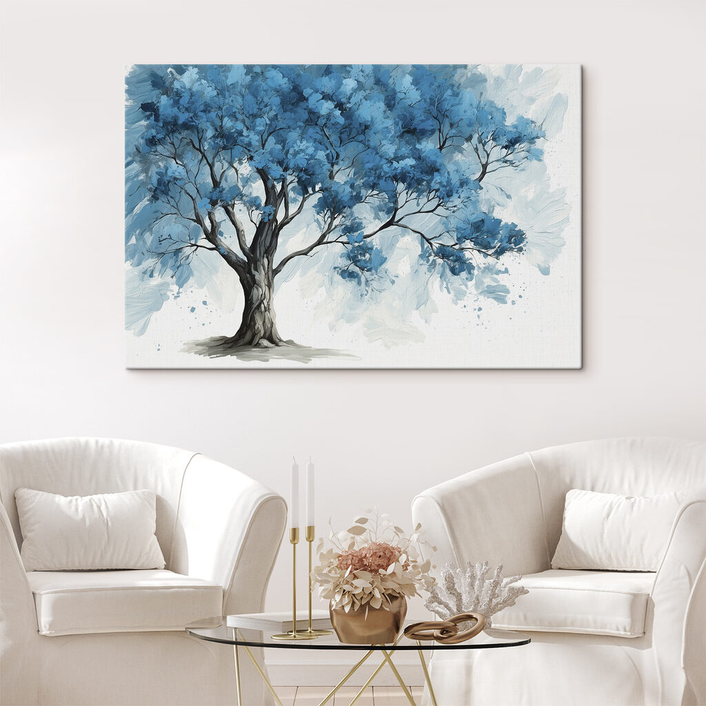 A tree with blue leaves A tree with blue leaves