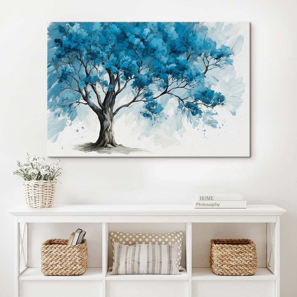 A tree with blue leaves A tree with blue leaves