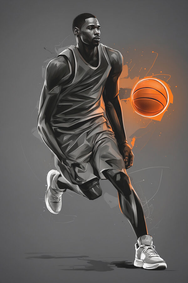 Basketbalista s loptou Basketbalista s loptou