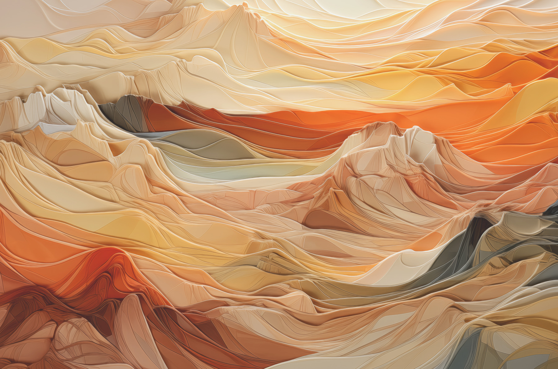 A colorful mountains with lines A colorful mountains with lines