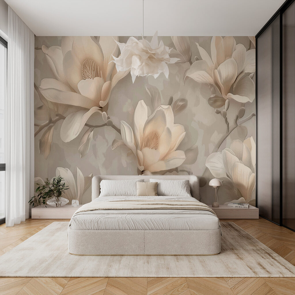 A wallpaper with flowers