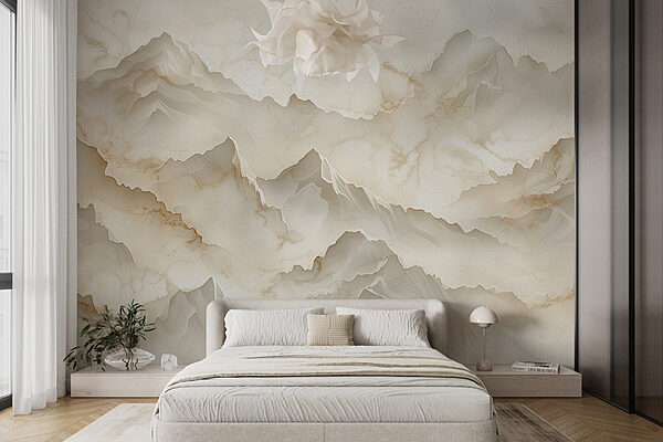 A white and brown marble